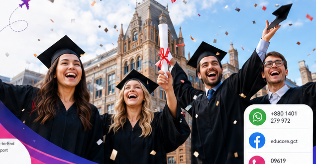 University graduates celebrating their achievement